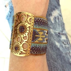 Cuff beaded bracelet